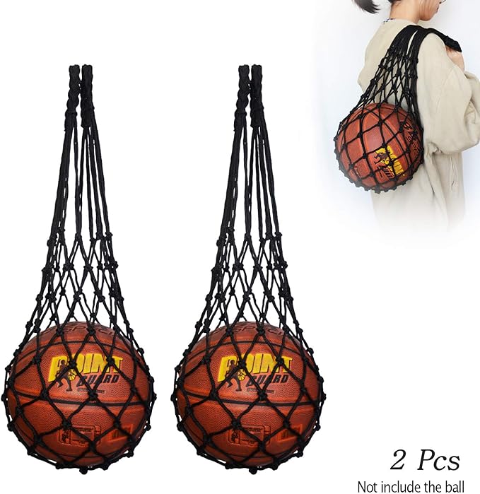2Pcs Sports Ball Holder with Long Bold Handle, Hatisan Upgraded Heavy