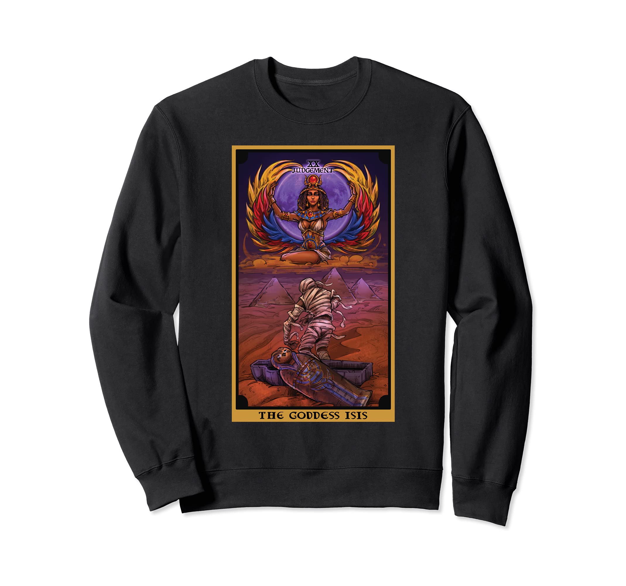 The Goddess Isis Judgement Tarot Card Osiris Egyptian Witch Sweatshirt