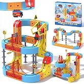 YAZ&OUZ Electric Train Set for Kids Ages 4-12, Magnetic Train Set, 3D Gravity-Defying Train Tracks, Magnetic Track Car Toys K