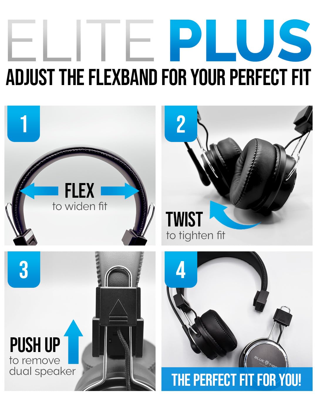 Blue Tiger Elite Plus Premium Single and Dual Ear Wireless Headset – Professional Truckers’ Noise Cancellation Head Set with Microphone – Long Battery Life, No Wires