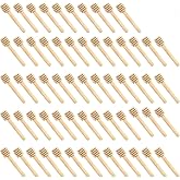 WEFOO 100 PCS Wooden Honey Dipper Sticks, 3 Inch Honey Sticks Mini Honeycomb Sticks, Mini Honey Dipper Honey Stirrers for Honey Jar Dispense Drizzle Honey and Wedding Party Favors Gift