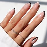 Glamnetic Press On Nails - Short Almond, Glossy Fake Nails 30 Pc Full Kit | Statement-making press on nails in 15 sizes. Micr