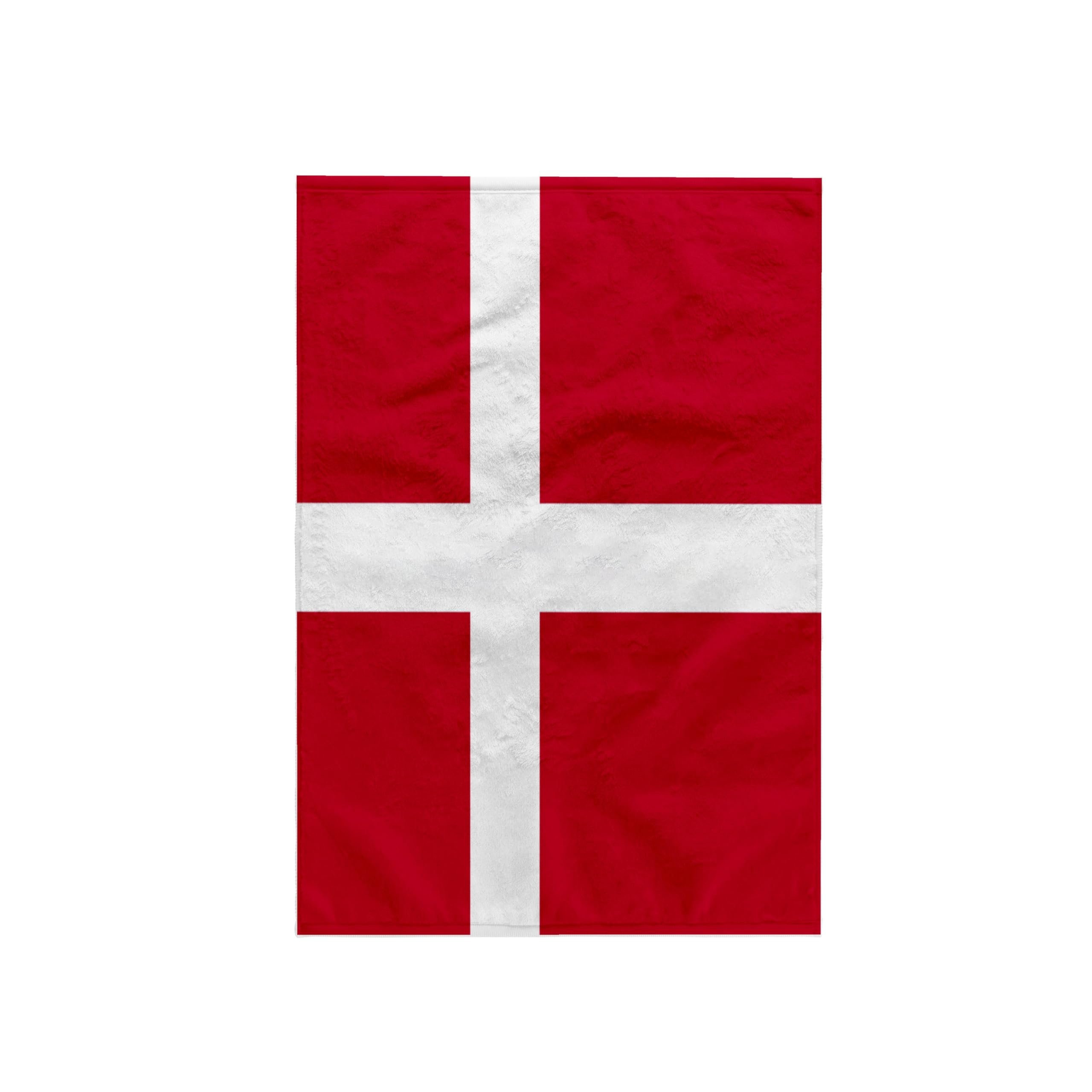 3dRose "Flag Of Denmark - Danish Red with Dane White Scandinavian Cross - Scandinavia European World Country Towel, Multi-Colour, 15 x 22-Inch