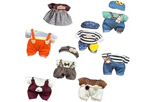 Ezcora Doll Clothes for 17cm Doll, 6 Pack Outfits for 17cm Doll, Perfect for Play & Display, Doll Accessories for Collectors (No Dolls) (Set 9)