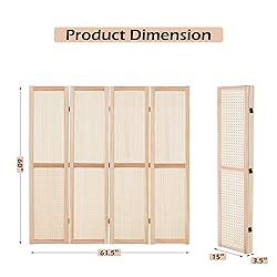 Haddockway 4 Panel Pegboard Display 5 Ft Folding
