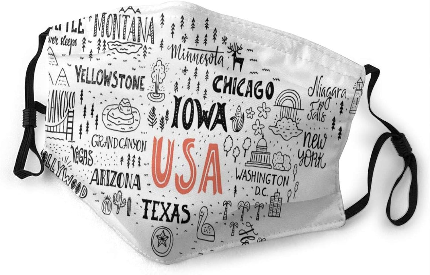 face Masks Made in USA Washable, United States of America City