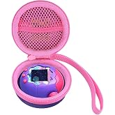 co2CREA Hard Case for BANDAI Tamagotchi Paradise,Purple+Pink | Travel Protective Storage Bag with Mesh Pocket &amp; Hand Strap, Shockproof EVA Shell and Soft Lining
