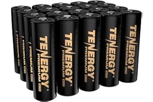 Tenergy Premium PRO Rechargeable AA Batteries, High Capacity 2800mAh NiMH AA Battery, 20 Pack Rechargeable Batteries