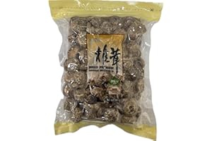 Apexy Dried Shiitake Mushrooms, 16 oz., Soft Texture, Stemless, Dehydrated and Natural Earthy Flavor, Rich in Proteins and Vitamins (Premium)