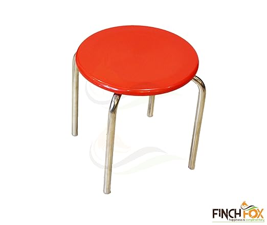 Metal Stool with Glossy Seat and Heavy 1