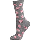 MeMoi Pretty Pigs Rayan Blend Crew Socks