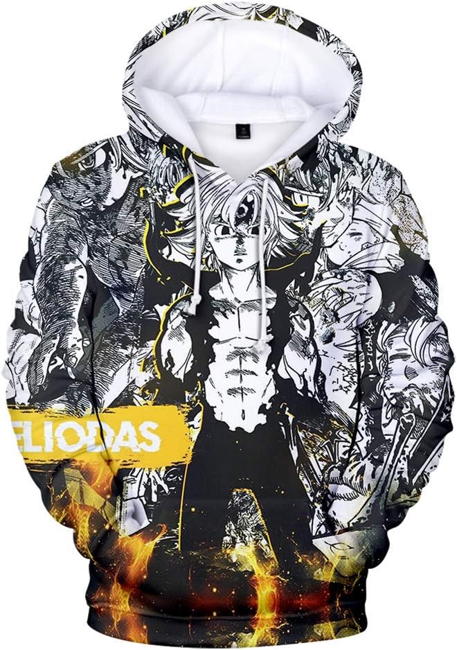 Anime Nanatsu No Taizai Hoodie The Seven Deadly Sins 3D Printed Pullover Sweatshirt