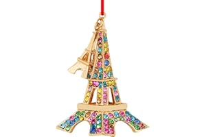 PETCEE Eiffel Tower Christmas Ornaments 2025 - Metal Paris Eiffel Tower Ornaments for Christmas Tree Eiffel Tower Decorations Romantic France Eiffel Tower Hanging Keepsake Gifts for Women Girls Kids