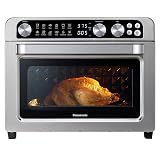 Panasonic FlashXpress Family Size Air Fryer Toaster Oven Combo, 11 Cooking Functions, 1800W PFAS-Free, Double Infrared Heating, Temperature Control Dial, Stainless Steel - NB-G211P