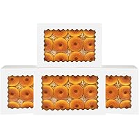 qiqee White 14x10x2.5 Inch Cookie Box with Window 12Pcs Bakery Pastry Macaron Bakery Box for Packaging (Auto-pop Up)