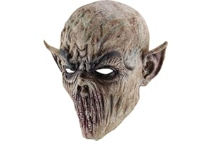 Quligeta Scary Halloween Mask Terror Ghost Devil Mask Dance Party Scary Biochemical Alien Zombie Caps Mask