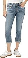 Silver Jeans Co. Women's Elyse Mid Rise Comfort Fit Capri Jeans
