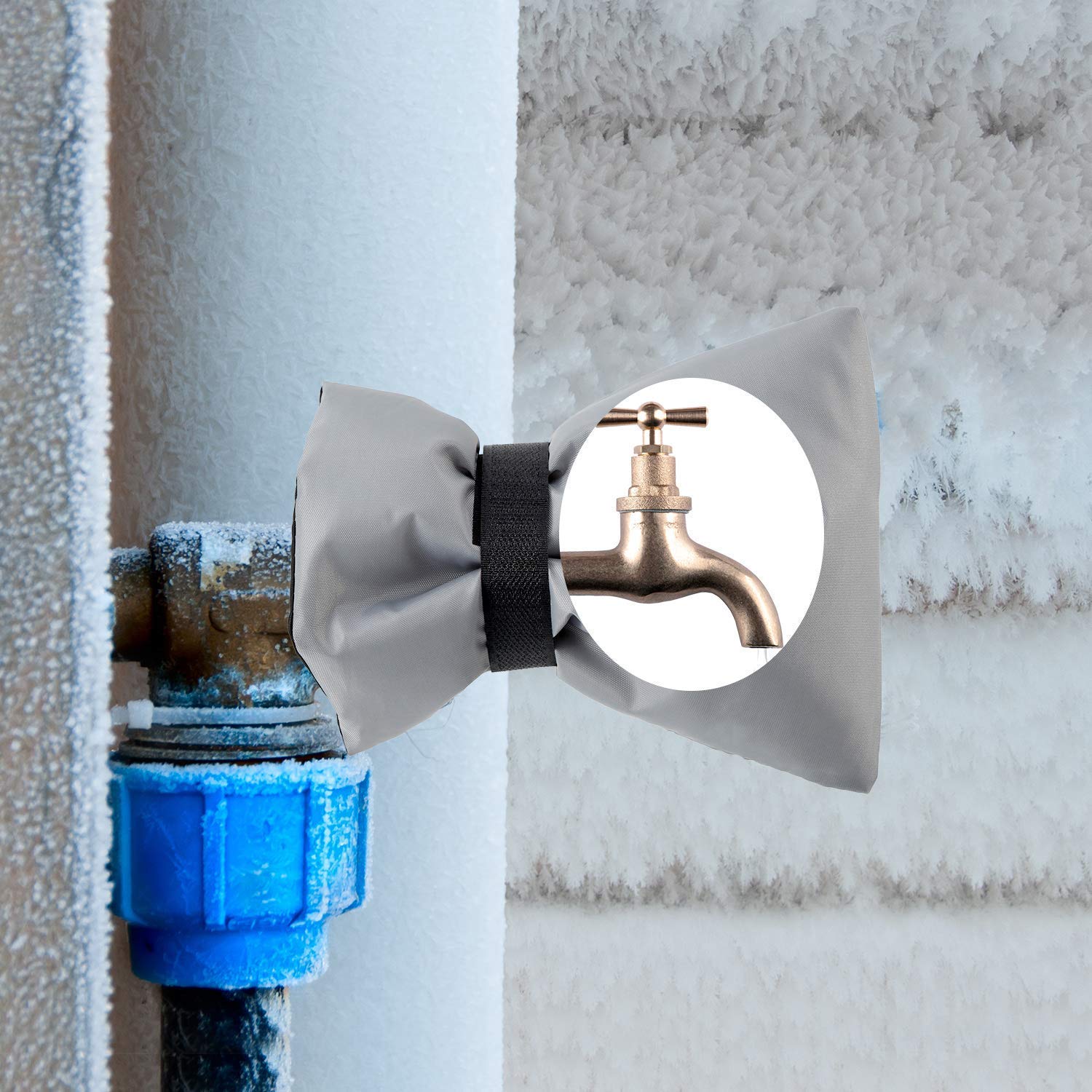 Qees Outdoor Faucet Cover Garden Faucet Socks Reusable Tap