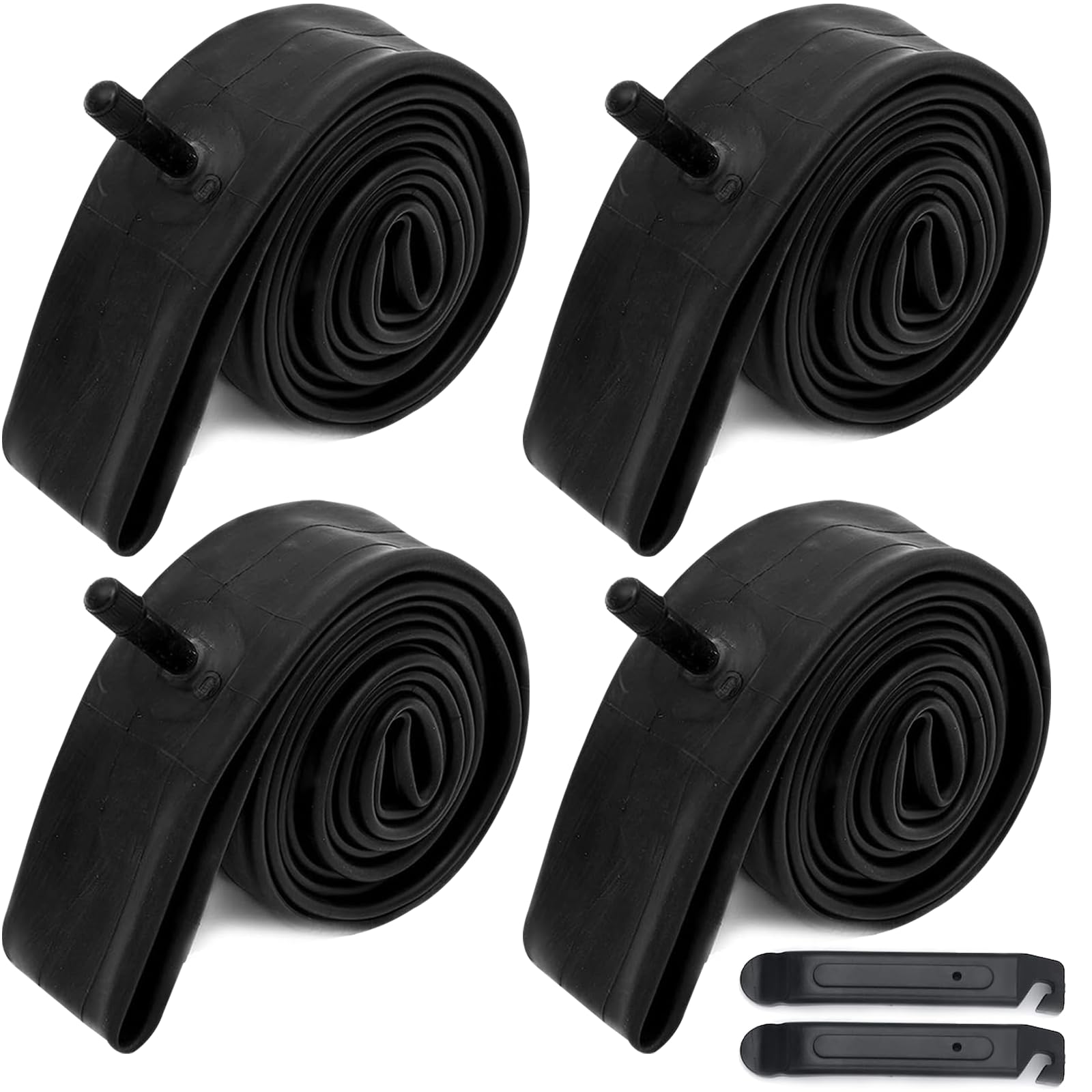 Photo 1 of (4-Pack) CALPALMY 26" x 1.75/2.125 Road and Mountain Bike Inner Tubes with Schrader Valve 32mm for Road/Mountain Bikes Like Schwinn Koen, Elm, High Timber More.