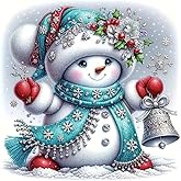 Christmas Snowman and Bell PVC Vinyl Car Decals Stickers Waterproof Self-Adhesive Decals for Cars, Laptops, Trucks, Motorcycles Wall Window Luggage Scratch Cover Door Decor Sticker