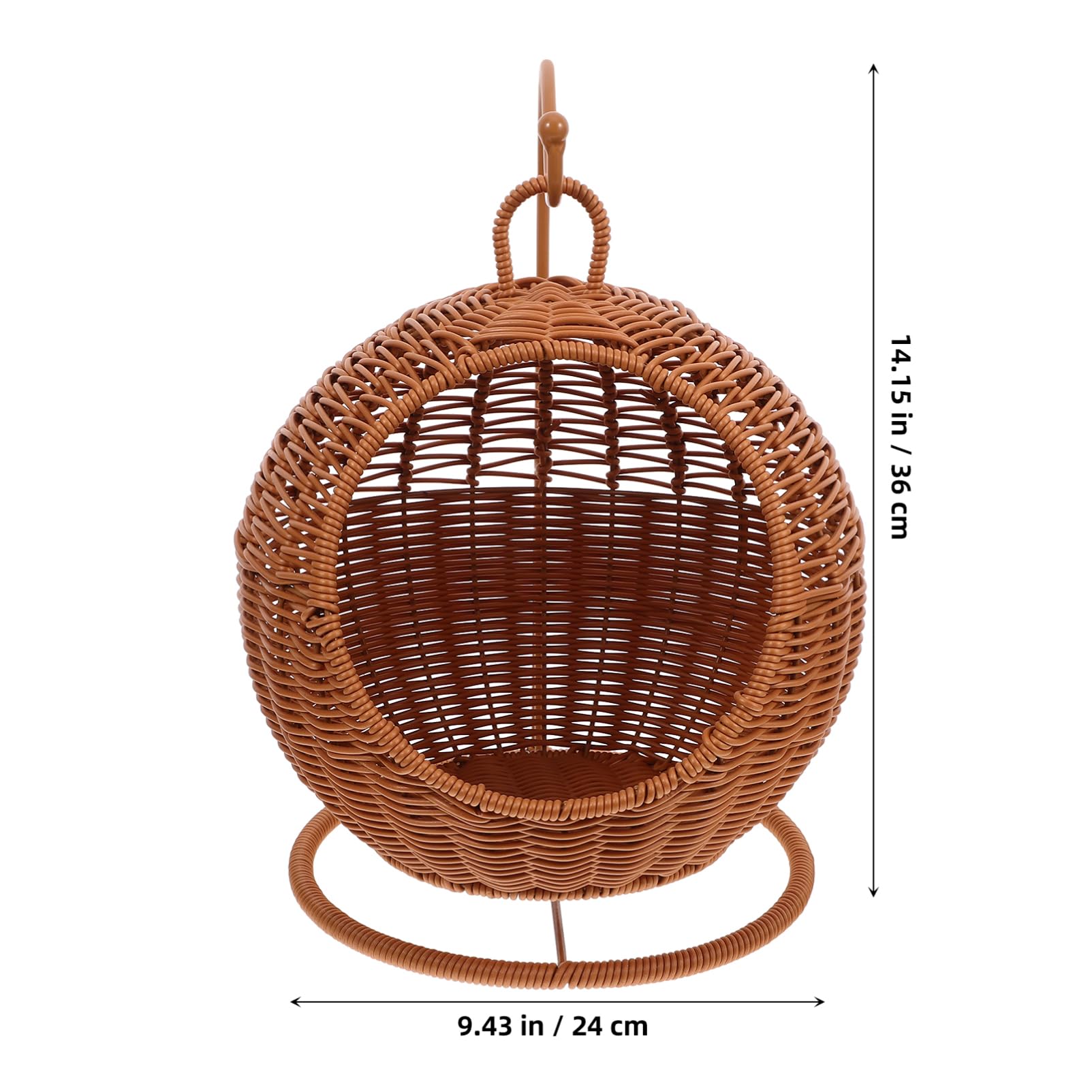 Condition photo showing New/Like New for hemoton kitchen countertop fruit basket tray 14.17in wicker style fruit bowl organizer for fruits sn