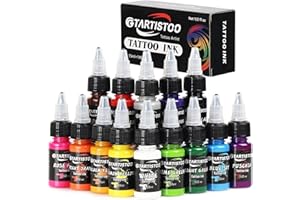 Tattoo Ink Set Professional 1/2 oz (15ml) 14 Colors Pigment Tattoo Supplies Ink Kit