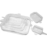 Norpro Reusable Rectangle Silicone Lids, Set of 6