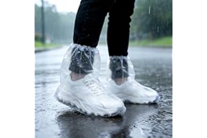 15 Pairs Shoe Covers Disposable - Waterproof Shoe Covers for Men and Women Non-Slip Plastic Rain Boot Covers for Wet Weather,