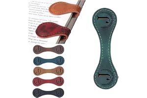 ARTLAZA Personalized Magnetic Leather Bookmark, 26 Letters Custom Leather Bookmarks, Handmade, Leather Magnetic Bookmark for Book Lovers Readers Women Kid(Green，J）