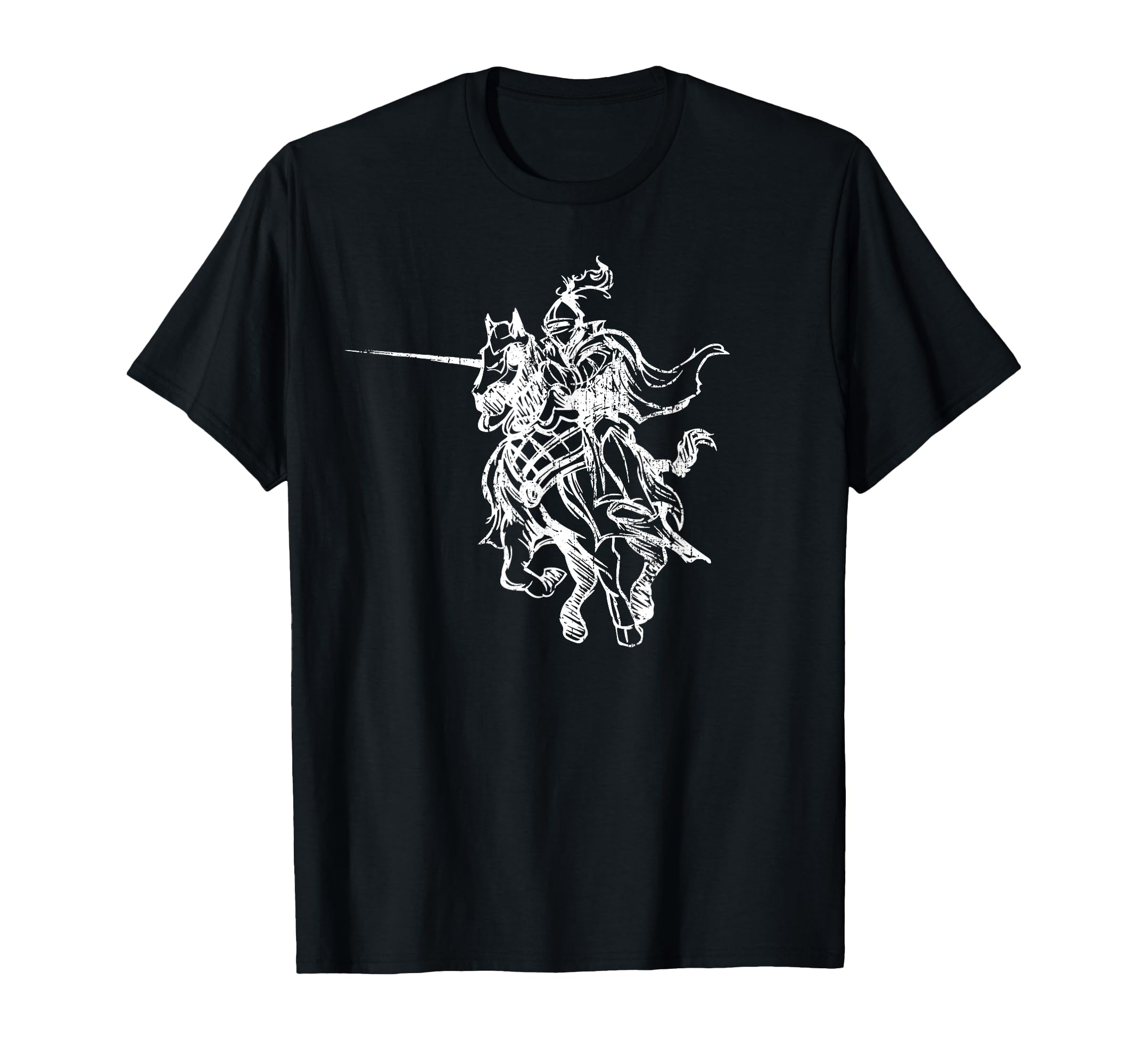 Medieval Knight Armor Riding Horse Jousting Retro Vintage T-Shirt