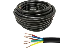 ALL STAR TRUCK PARTS 6 Way Trailer Wire Heavy Duty 14 AWG/Gauge CCA 6 Conductor Wire RV Trailer Tow Campers Cable Cord Insulated Stranded Copper Clad Aluminum Conductor Flexible Color-Coded DOT SAE Approved (50 FT ROLL)