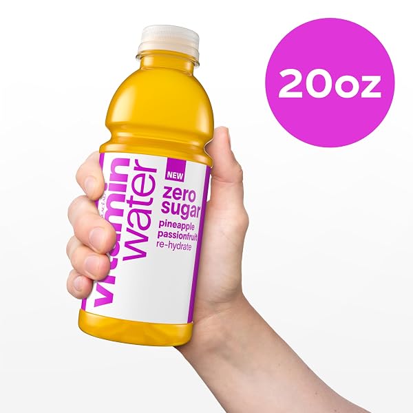 VITAMINWATER ZERO SUGAR PINEAPPLE PASSIONFRUIT RE-HYDRATE NUTRIENT ENHANCED WATER BEV. 20 OZ. 12 PACK