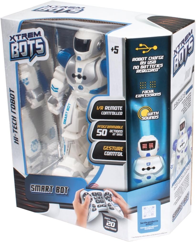 Smart Action Robot Toy - 50 Remote Controlled Actions - Infra-red Transmitter Allows Gesture Control