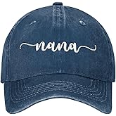 Nana Embroidered Baseball Cap Vintage Washed Adjustable Cowboy Hat Gifts for Grandma Women,Black