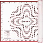 GREENRAIN Extra Large Silicone Pastry Mat Non Stick Baking Mat with Measurement Fondant Mat, Counter Mat, Dough Rolling Mat, 