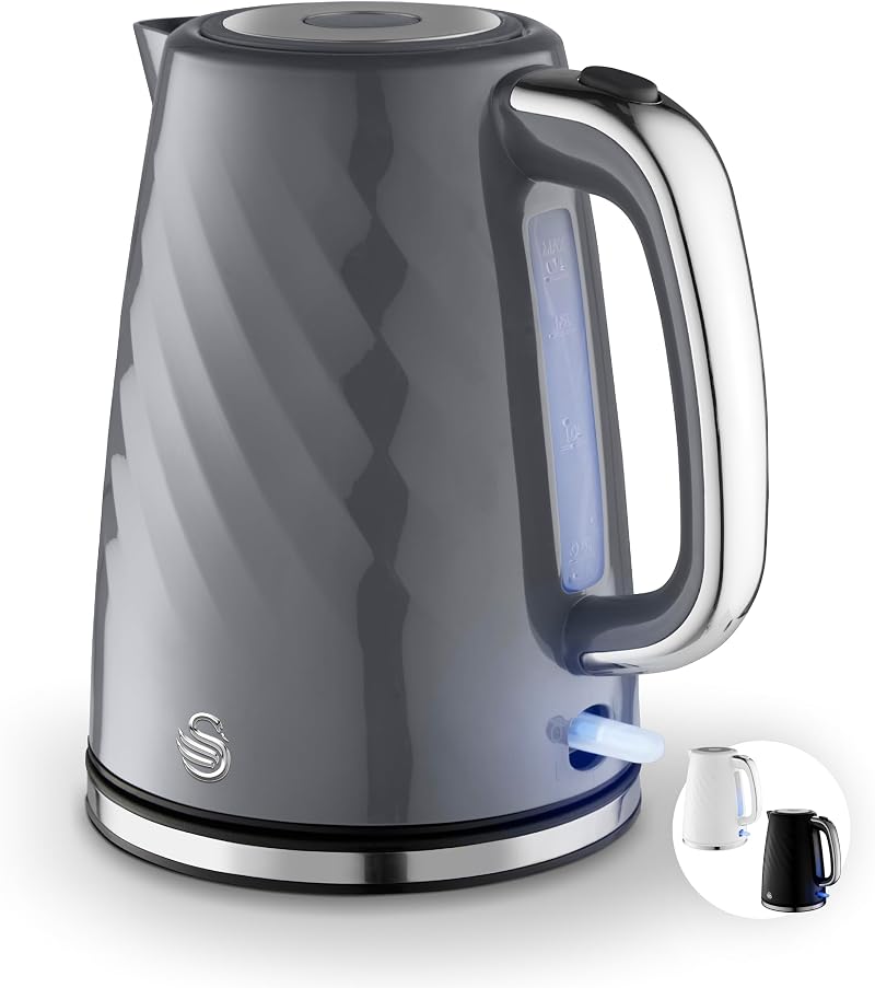 Swan Windsor Rapid Boil Kettle 1.7L 3kW Grey with Removable Filter