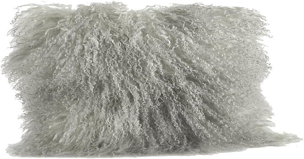 Amazon Com Occasion Gallery Fog Grey Color Real Mongolian Lamb