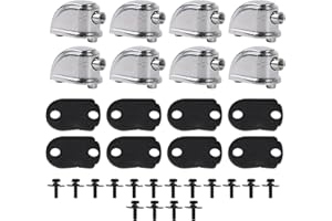 Yibuy 8 Pieces Snare Drum Lugs 1.02 Inches Hole Spacing for Percussion Accessories