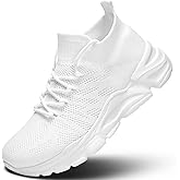 Mens Walking Shoes Running Athletic Sports Sneakers Slip on Mesh Lightweight Breathable Tennis Gym Soft Sole