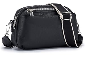 POIUGOYA Crossbody Bags for Women Trendy, Multi-Pocket Crossbody Purse, Leather Women's Shoulder Handbags with Wide Strap