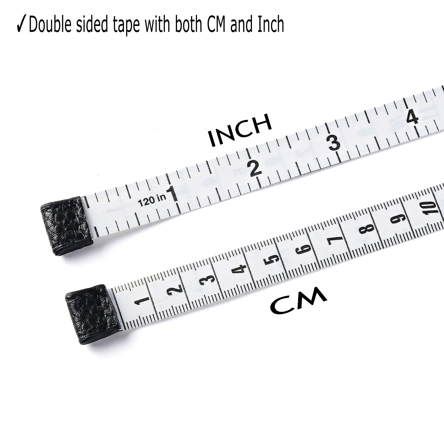 3m/120 Tape Measure Body Measuring Tape for Body Cloth Tape Measure for Sewing Fabric Tailors Medical Measurements Tape Dual Sided Sewing Cloth Tailor Craft Ruler Retractable (Black, 1 Pack)