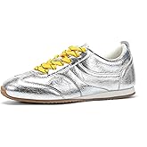 LUCKY STEP Women's Fashion Sneakers Low Profile Trending Lightweight Comfortable Casual Walking Workout Retro Athletic Low Top Tennis Shoes