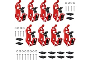 Rtshuok 8Pcs Shovel Mount for Roof Rack, Metal Rubber Clamp Mounting Brackets Kit, Shovel Holder for Truck, Car Accessories for Boats,Military Equipment,Overlanding Gear, Quick Release Axe Tool Holder