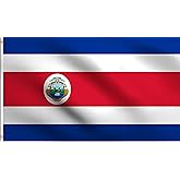 DMSE Costa Rica Rican Flag 2x3 Ft Foot 100% Polyester 100D Flag UV Resistant
