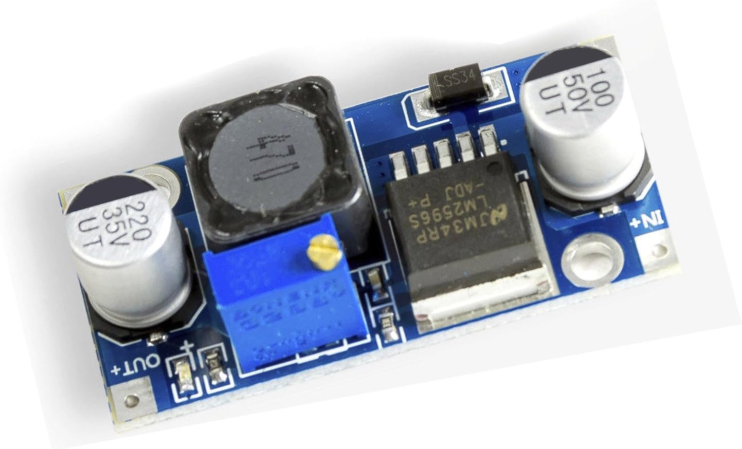 Mini Spannungsregler mit Voltmeter LM2596 von3,2-40V nach1,25-35V BEC