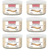 JADINGSFARM 6 Pack Canned Superworms for Reptiles, Fish, Birds and Small Animals, Super Worms, Healthy High Protein Treat for Reptile Bird Fish Food 7.2 Ounces Total