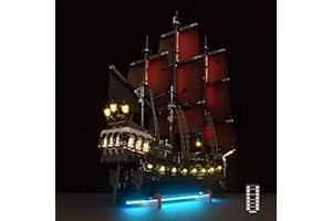 LightGo LED Kit for Black Pearl Compatible with Lego 10365 Captain Jack Sparrow's Pirate Ship | Lighting Only-Bricks Set Not 