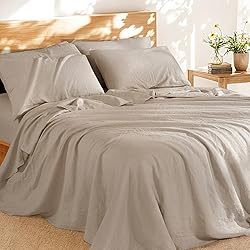 Shilucheng 100% French Linen Sheets - Queen Size