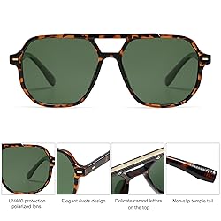 SOJOS Retro Trendy Aviator Polarized Sunglasses Men