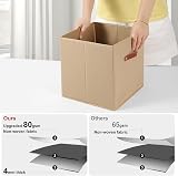 Amazing Tour 4 Pcs Cube Storage Boxes 27x27x27 Khaki Foldable Fabric view 6